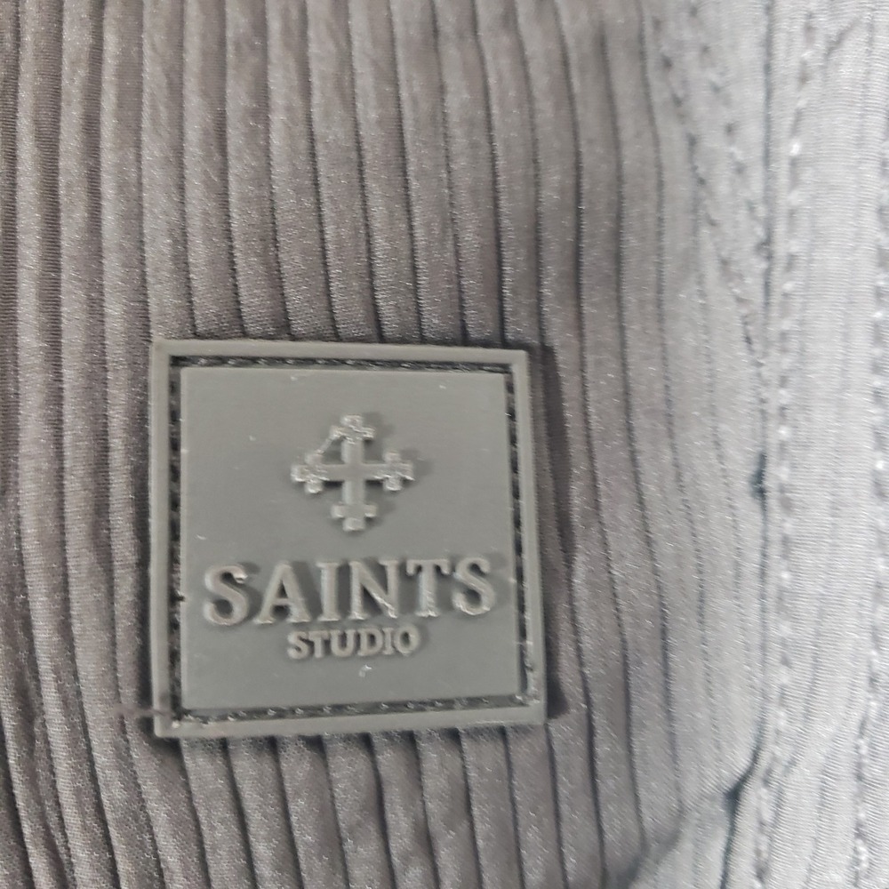 Saints Studio Mens Cargo Pants Chocolate Brown Ribbed Elastic Waist Drawstring L - Picture 7 of 9